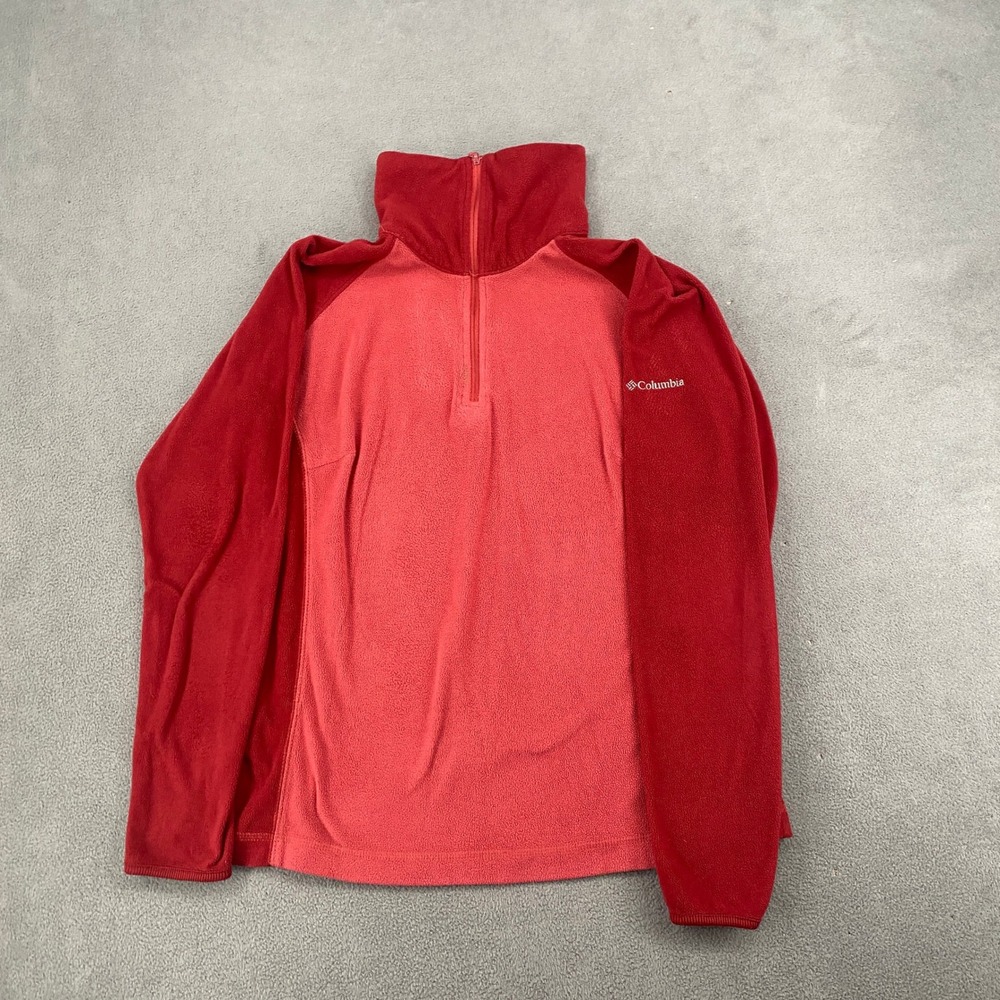 Columbia Glacial IV Half Zip Fleece Pullover Red Pink XL6624 Womens Medium